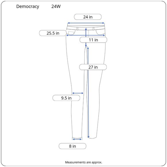 Democracy Womens Jeans Ab Technology Skinny Light Wash Stretch Denim Size 24W - Picture 3 of 13